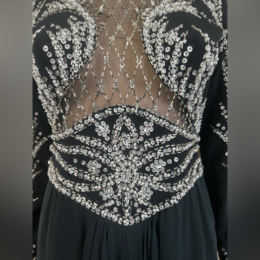 Vintage Black Tie Oleg Cassini Dress - Picture 14 of 16